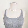 WHITE BAROQUE PEARL MIX NECKLACE-16"