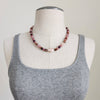ROSE PEARLS MIXED GEMSTONE NECKLACE-16"