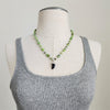CHRYSOPRASE NECKLACE WITH CLAW PENDANT-17"