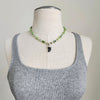 CHRYSOPRASE NECKLACE WITH CLAW PENDANT-17"