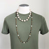 TIGERS EYE WITH SKULL BEAD NECKLACE-40"