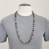 GOLD & BLACK TIGERS EYE NECKLACE-36"
