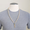 WOOD AGATE WITH SKULL BEADS NECKLACE-28"