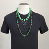 GREEN TIGERS EYE NECKLACE-36"