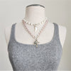 ROSE PEARL (6MM) NECKLACE WITH INFINITY PENDANT-20"