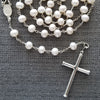 ROSARY WHITE PEARLS (8MM)