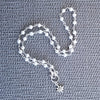 WHITE PEARL (4MM) NECKLACE WITH 8 POINT STAR-16"