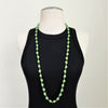 GREEN COLORED SKULL BEAD NECKLACE-37"