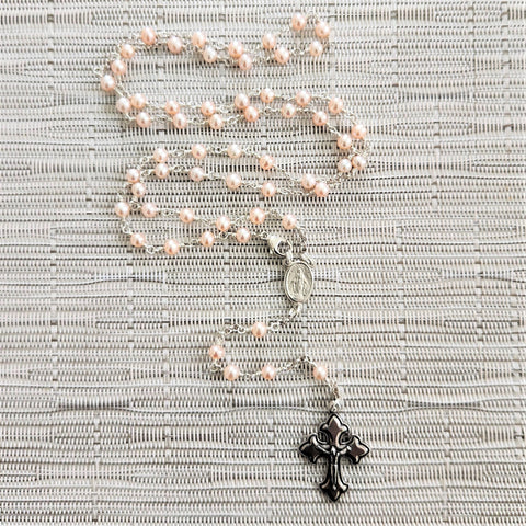 ROSARY ROSE PEARLS (5MM)